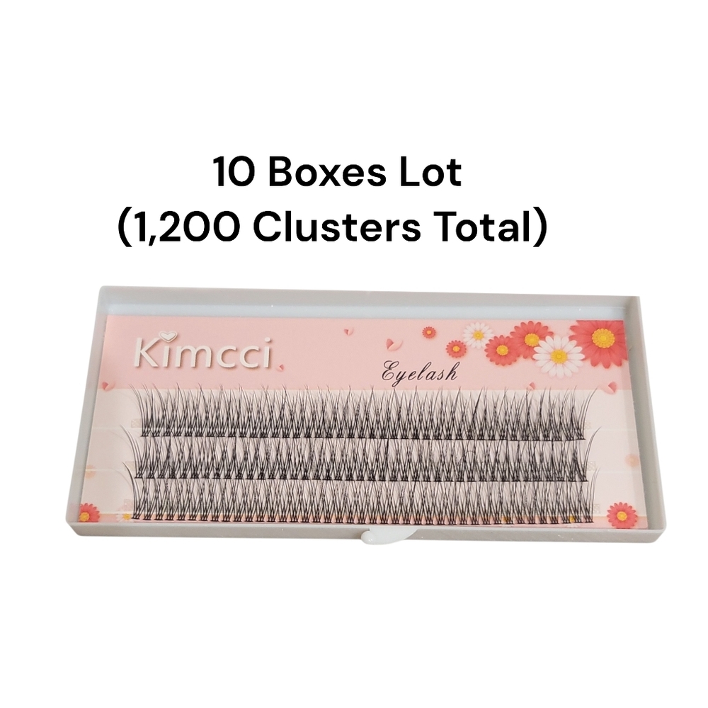 1200 Cluster False Eyelashes C Curl 0.07 13mm Individual Lashes Kimcci – 10 Box